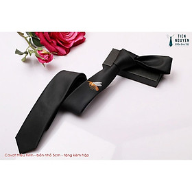 Cà Vạt Nam Bản Nhỏ Hàn Quốc 5cm - Cavat thêu hình Ong