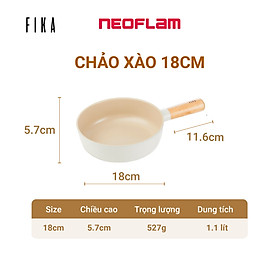 [Hàng chính hãng] Chảo xào cỡ nhỏ Neoflam Fika Baby 18cm, Made in Korea. Hàng có sẵn, giao ngay