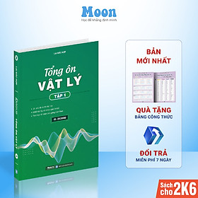 Hình ảnh Tổng Ôn Vật Lý Tập 1, Sách ID Ôn Thi THPT Quốc Gia Vật Lý Lớp 12, Bài Tập Có Đáp Án Chi Tiết Moonbook