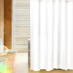 Rèm phòng tắm chống nước 1.8m*1.8m có sẵn móc trắng trơn peva