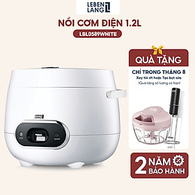 Nồi cơm điện Lebenlang LBL0589 dung tích 1200ml, công suất 500W, thiết kế đơn giản hiện đại - hàng chính hãng