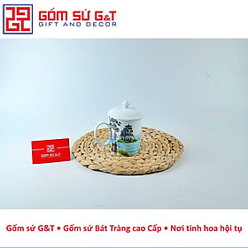 Cốc quai C vẽ cảnh Hà Nội Gốm Sứ G&T