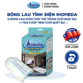 Bông lau thay thế cho chổi quét bụi iHomeda ( 1 hộp/ 6 bông lau) - iHomeDa Refill's iHomeda duster ( 1 box/ 6 refill )