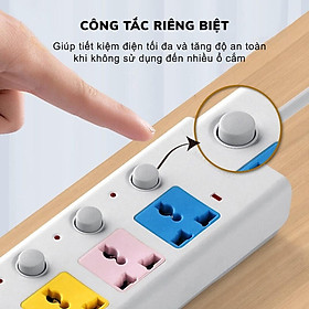 Mua Ổ Cắm Điện USB Đa Năng Cao Cấp Chống Giật 2 Cổng Cắm USB Công Suất 2500W  Có Chốt An Toàn Dây 2m /5m Tiện Dụng