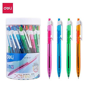 Combo 5-10-20 bút bi dầu Deli - 0.7mm đầu bấm - Mực xanh siêu mượt - EQ03336/EQ03236/EQ02836 / Sơn Tùng M-TP Collection CQ184-BL