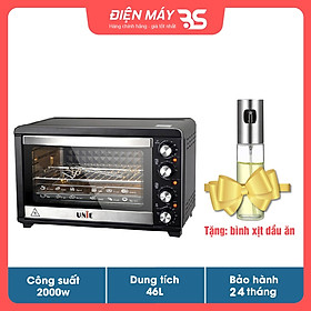 Lò nướng điện đa năng UNIE K4602 2000W, dung tích 46 lít - Hàng chính hãng