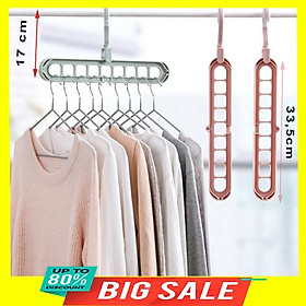 Mua Móc treo quần áo phơi quần áo 9 lỗ xoay 360 độ - Móc treo đồ đa năng tiện lợi