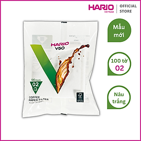 Giấy lọc cà phê Hario 100 cái (V60-VCF-02-100W)