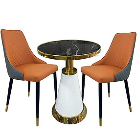 Mua Bộ bàn tiếp khách xi vàng 2 ghế bọc nệm SL BELL-06EC / ECO 22C-P Nội thất Capta