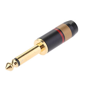 6.35mm Male 1/4inch MONO Plug Audio Cable Adapter Adaptor Jack Converte red