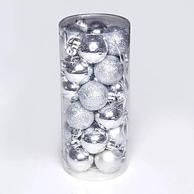 Mua Hộp 24 Quả Châu 6CM Nhũ Kim Tuyến Lấp Lánh Trang Trí Noel  Giáng Sinh 6CM