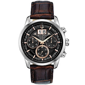 Đồng Hồ Nam Bulova Dây Da 96B311 - Mặt Đen