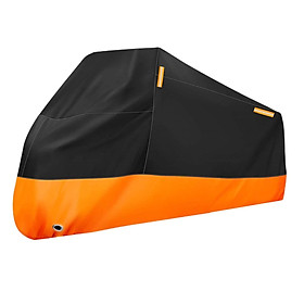 Universal Motorcycle Cover Protective Cover Windproof Buckles with Reflective Strips, Durable Waterproof Dustproof Rain Cover Motorbike Cover