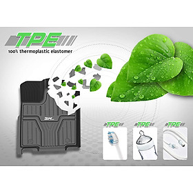 Thảm lót sàn xe ô tô Toyota Prado 2009+đến nay Nhãn hiệu Macsim 3W chất liệu nhựa TPE đúc khuôn cao cấp..