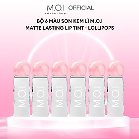 Bộ 6 màu Son kem lì M.O.I - Matte Lasting Lip Tint - Lollipops