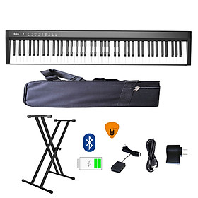 Đàn Piano Điện Konix PH88C - Đàn, Chân, Bao, Nguồn 88 Phím nặng Cảm ứng lực - Midi Keyboard Controllers - Kèm Móng Gẩy DreamMaker (Kết nối máy tính và điện thoại, Loa kép, Bluetooth, Pin sạc, Loa lớn)