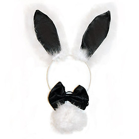 Plush Rabbit Ears Headband for Women Girls Costume Set for Party Dress up