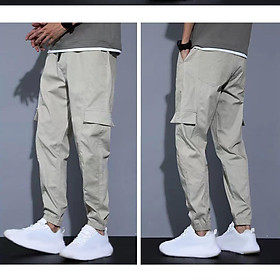 Mens Cargo Pant Multiple Pockets High Waist Trousers Straight Wide Leg Baggy - 3XL