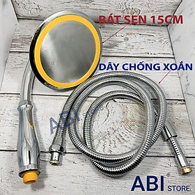 Mua Dây bát sen tắm to tròn đường kính 15cm ( vòi hoa sen tăng áp kèm dây sen inox  ốc đồng  chống xoắn  dây chịu áp)