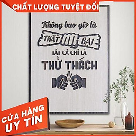 Tranh treo tường Gỗ trang trí phòng tạo động lực 20x27cm