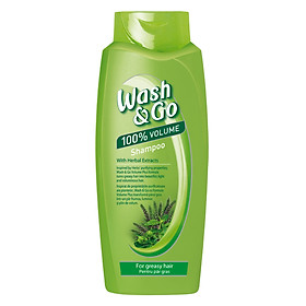 Dầu Gội Làm Dày Tóc Chiết Xuất Từ Các Loại Thảo Mộc WASH&GO - Dành Cho Tóc Nhờn (750ml)