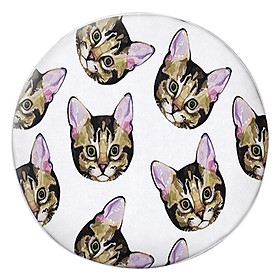 Gối tròn mặt mèo vàng - GOHT022