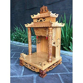 Mua Bàn thờ thần tài ông địa mái đình gỗ căm xe   Bàn thờ Thần Tài Ông Địa gỗ  Mái chùa   bàn thờ mái nhà    bàn thờ ông đị