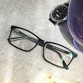 Gọng Kính Cận Nhựa Nam M2111 Đen Bóng Vuông Vừa