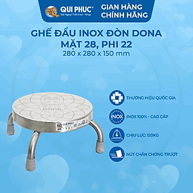 Mua  Chính hãng Qui Phúc  Ghế đẩu inox đòn DONA  phù hợp cho nội trợ ngồi nhặt rau  rửa chén