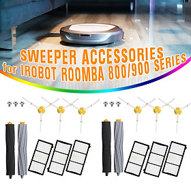 2020 NEW(8pcs/set)Sweeper Accessory Replacement Extractor Brush + Side Arm Brush+ HEPA Filter + Vacuum Cleaner For i-Robot Roomba 800/900 Series Vacuum Cleaner