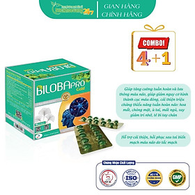 Viên uống bổ não BILOBApro Gold giúp tăng cường tuần hoàn và lưu thông máu não, cải thiện hoa mắt, chóng mặt, ù tai, mất ngủ, suy giảm trí nhớ, tê bì tay chân, suy nhược thần kinh - Hộp 100 viên