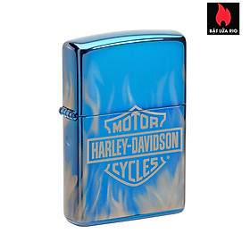 Bật Lửa Zippo 49469 – Zippo Harley-Davidson 360° Flames High Polish Blue