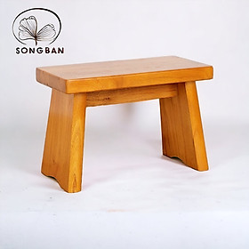 Mua Ghế Đôn Gỗ Cao 23.5cm  Ghế Đẩu Gỗ Cao Su Mặt Chữ Nhật - Hàng VN Xuất Khẩu