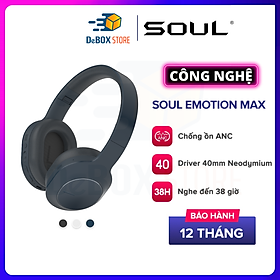 Mua Tai Nghe Bluetooth Chụp Tai SOUL Emotion Max  Chống Ồn ANC  BT 5.0  Driver 40mm QUALCOMM CVC 8.0 - Hàng Chính Hãng