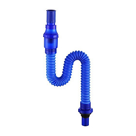 Ống thoát nước chậu rửa khử mùi màu xanh, đầu nối cao su, ống nhựa thoát nước có thể co giãn