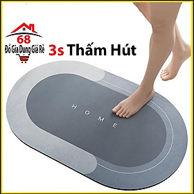 Thảm lau chùi chân siêu thấm hút nước 4 lớp để cửa chống trượt chất liệu dẻo mềm mại 