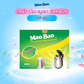 Chất Làm Sạch Bình Đun Nước Mao Bao 25g x 1 Gói Gift - Dạng Gói Axit Chanh, Loại Bỏ Cặn Bám Đáy