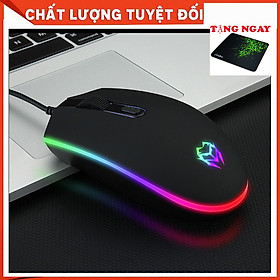 Mua Chuột máy tính đèn led Tặng miếng lót  chuột