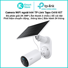 Mua Camera WIFI Năng Lượng Mặt Trời TP-Link Tapo C410 KIT | 2K 3MP sắc nét | Dễ cài đặt | Bảo hành 2 năm | Hàng Chính Hãng