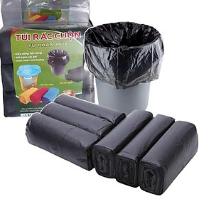 COMBO 3CUỘN/1BỊCH TÚI RÁC ĐEN TỰ PHÂN HỦY KÍCH THƯỚC LỚN 53×65CM