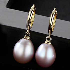 Bông Tai Ngọc Trai Cao Cấp B1933 Cỡ Hạt 11x13 Ly Có 3 Màu Bảo Ngọc Jewelry