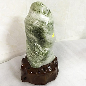 Cây đá tự nhiên xanh lá cao 38 cm, nặng 9 kg cho người mệnh Hỏa và Mộc