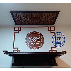 Mua TẤM TRANG TRÍ ỐP LƯNG BÀN THỜ TREO TƯỜNG MẪU HOA SEN NÂU  BH18582