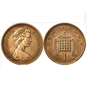 Mua Xu Anh Quốc sưu tầm 1 penny  nữ hoàng Elizabeth II trẻ tuổi