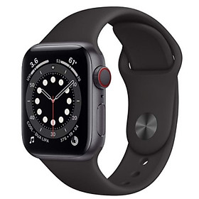 Đồng Hồ Thông Minh Apple Watch Series 6 LTE GPS + Cellular Aluminum Case With Sport Band (Viền Nhôm & Dây Cao Su) - Hàng Chính Hãng VN/A