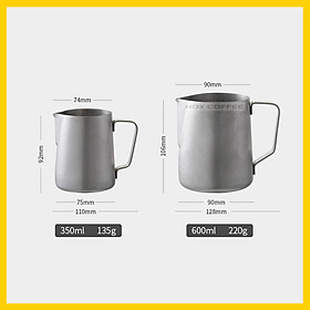 Ca đánh sữa phong cách Retro | Dung tích 360ml và 600ml