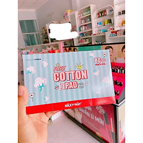 hộp bông tẩy trang 80 miếng cotton pad milky pad