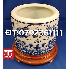 Mua BÁT HƯƠNG VẼ RỒNG MÂY KÈM ĐẾ GỖ HƯƠNG ĐK BÁT : 14 16 18CM