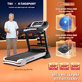 Máy chạy bộ tại nhà Kingsport Luxury KS-2036 có chức nâng dốc tự động, kèm theo đai massage và thanh gập bụng