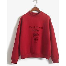 Áo weater nữ có chữ coffee